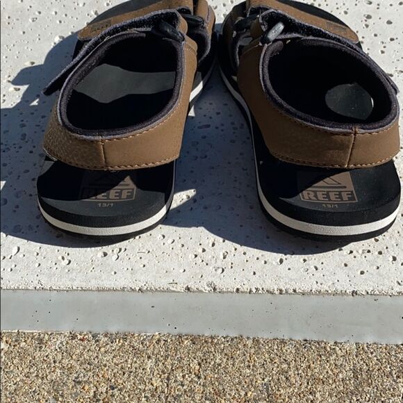 Reef Grom Stomper Black/Brown Velcro Sandals 13/1 - Picture 5 of 9